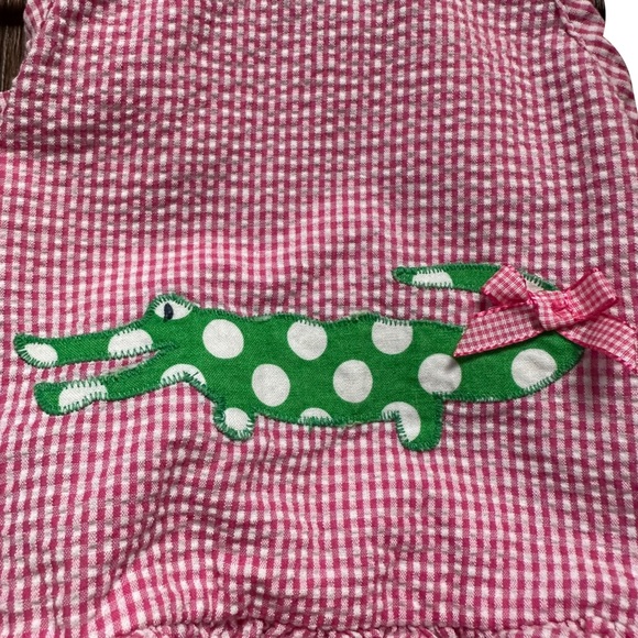 Southern Sunshine girls 18 months bodysuit check pattern polka dot alligator - Picture 5 of 7